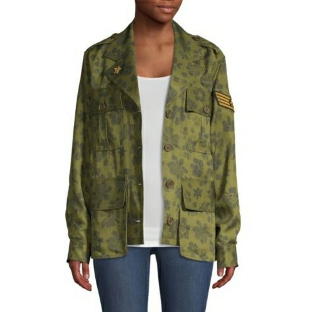 Smythe Jacket Bellows Floral Camo Patch Army Blazer Sz XS - Picture 3 of 7